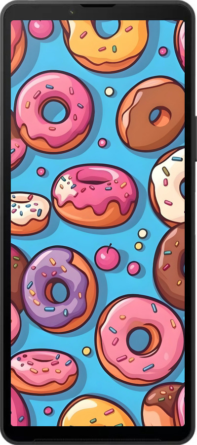 Силіконовий чехол Пончики для Sony Xperia 10 VI - 6318u-3976 изображение 