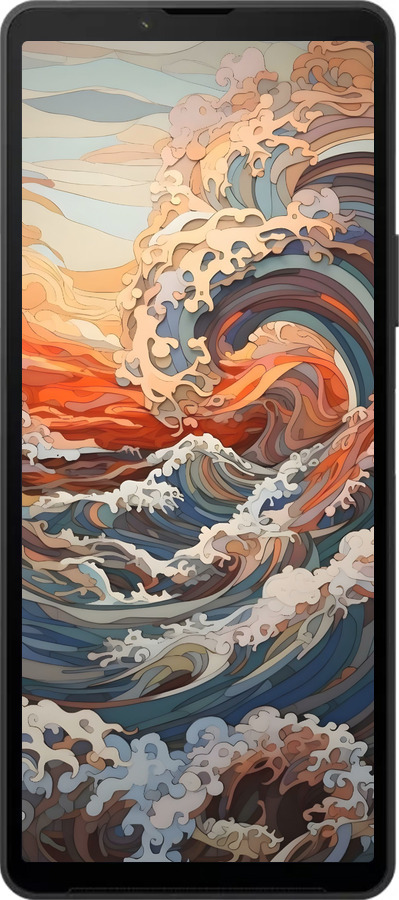 Силиконовый чехол Арт волны для Sony Xperia 10 VI - 6324u-3976 изображение 