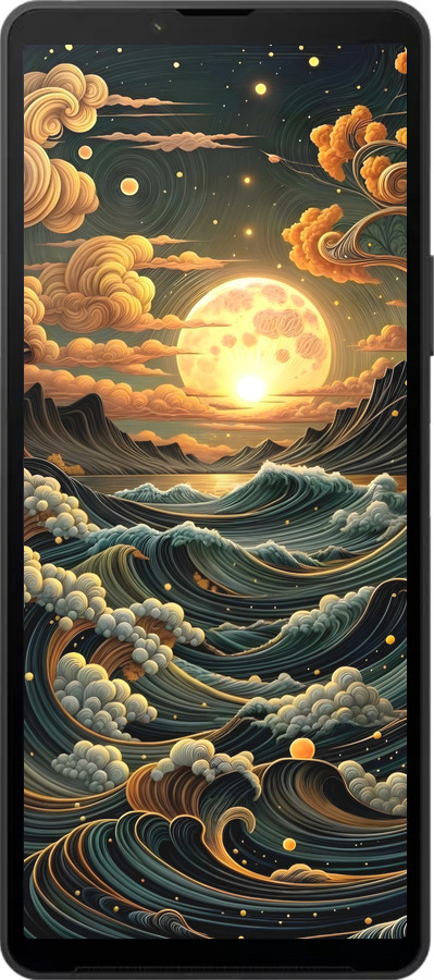 Силиконовый чехол Арт волны для Sony Xperia 10 VI - 6332u-3976 изображение 