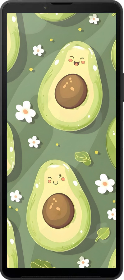 Силиконовый чехол Авокадо для Sony Xperia 10 VI - 6380u-3976 изображение 