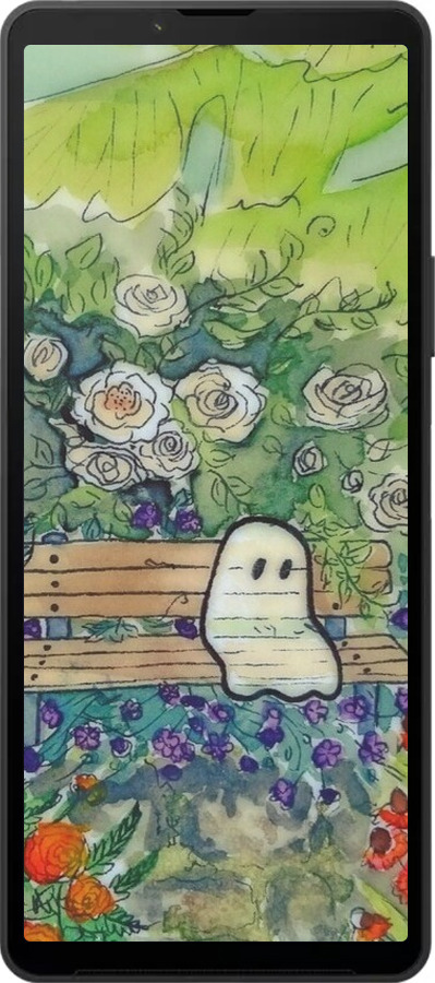 Силиконовый чехол Грустное привидение для Sony Xperia 10 VI - 6403u-3976 изображение 