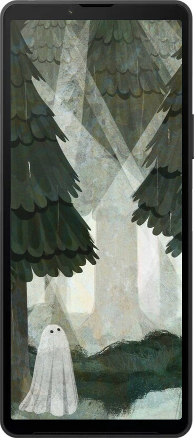 Силіконовий чехол Із зображенням соснового лісу та привида для Sony Xperia 10 VI - 6420u-3976 изображение 