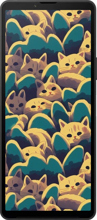 Силиконовый чехол С изображением кошек для Sony Xperia 10 VI - 6429u-3976 изображение 