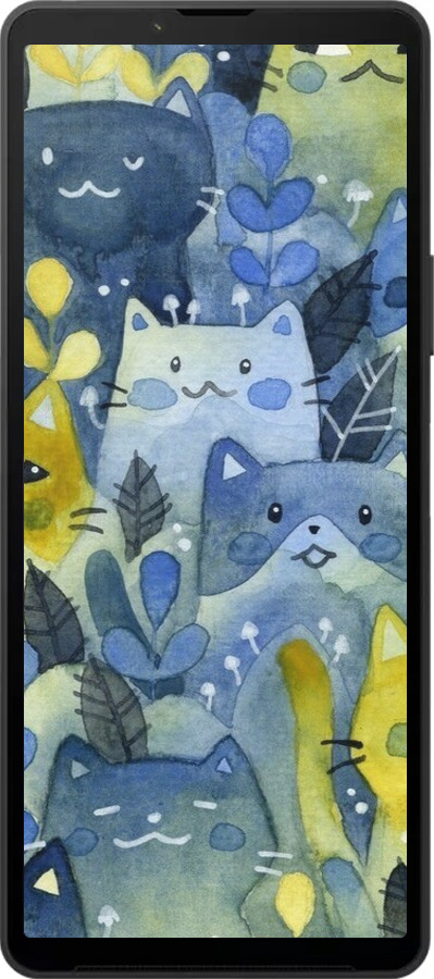 Силиконовый чехол С изображением кошачьего леса для Sony Xperia 10 VI - 6447u-3976 изображение 