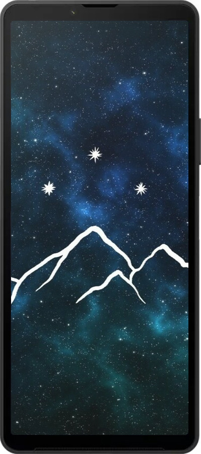 Силіконовий чехол Гори та зірки намальовані на тлі галактики для Sony Xperia 10 VI - 6490u-3976 изображение 