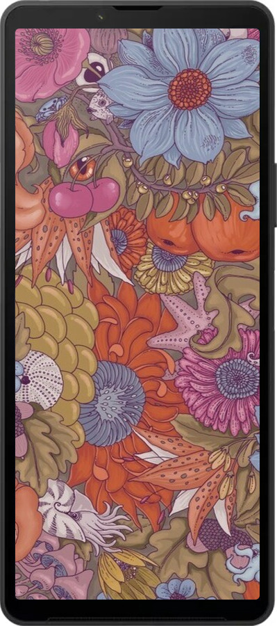 Силиконовый чехол Абстрактные цветы для Sony Xperia 10 VI - 6526u-3976 изображение 