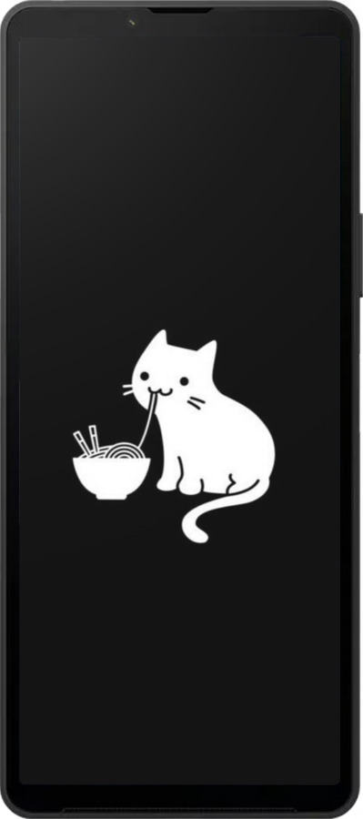 Силиконовый чехол С милым котом на черном фоне для Sony Xperia 10 VI - 6528u-3976 изображение 