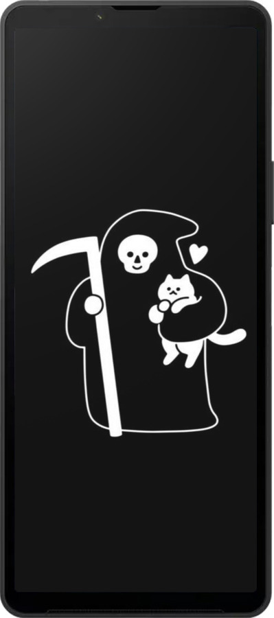 Силіконовий чехол Мінімалістичний арт: смерть та кішка для Sony Xperia 10 VI - 6529u-3976 изображение 