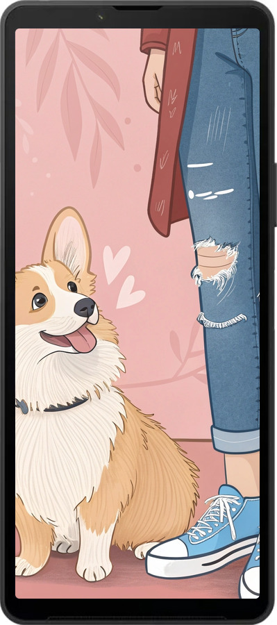 Силиконовый чехол Корги 3 для Sony Xperia 10 VI - 6707u-3976 изображение 