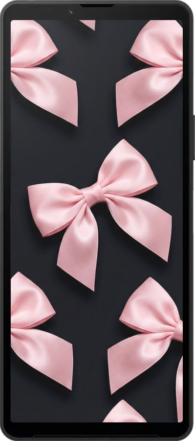 Силиконовый чехол Coquette Ribbons Dark Coquette для Sony Xperia 10 VI - 6767u-3976 изображение 