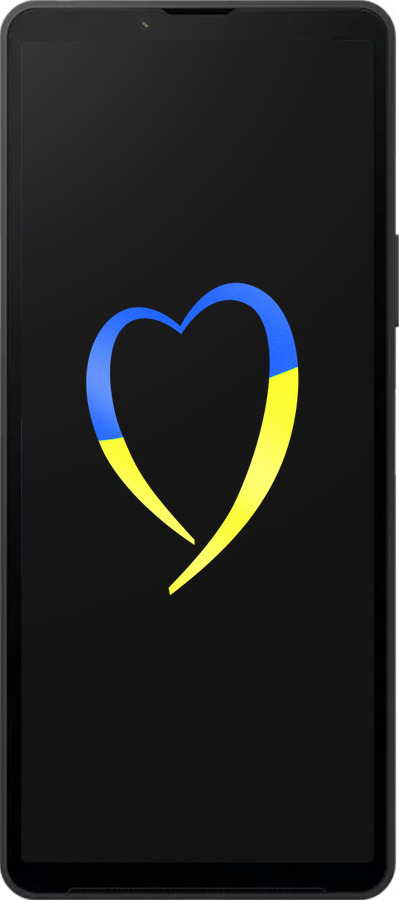 Силиконовый чехол Жёлто-голубое сердце для Sony Xperia 10 VI - 885u-3976 изображение 