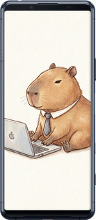 2D пластиковий чехол Funny Capybara CEO Working для Sony Xperia 5 II - 6777t-2258 изображение 