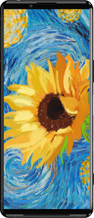 Силиконовый чехол Цветы желто-голубые для Sony Xperia 5 III - 5308u-2580 изображение 