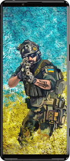 Силиконовый чехол Воин ЗСУ для Sony Xperia 5 III - 5311u-2580 изображение 