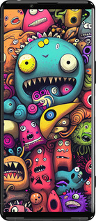 Силиконовый чехол Cмешные монстры для Sony Xperia 5 III - 5549u-2580 изображение 