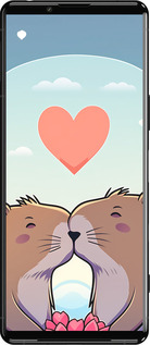 Силіконовий чехол Капібара кохання для Sony Xperia 5 III - 6027u-2580 изображение 