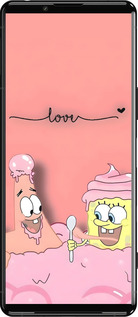 Силиконовый чехол Спанч Боб для Sony Xperia 5 III - 6282u-2580 изображение 