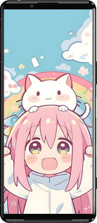 Силиконовый чехол Девочка аниме радуга для Sony Xperia 5 III - 6304u-2580 изображение 