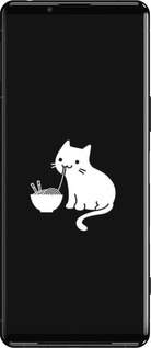 Силиконовый чехол С милым котом на черном фоне для Sony Xperia 5 III - 6528u-2580 изображение 