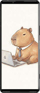 Силиконовый чехол Funny Capybara CEO Working для Sony Xperia 5 III - 6777u-2580 изображение 