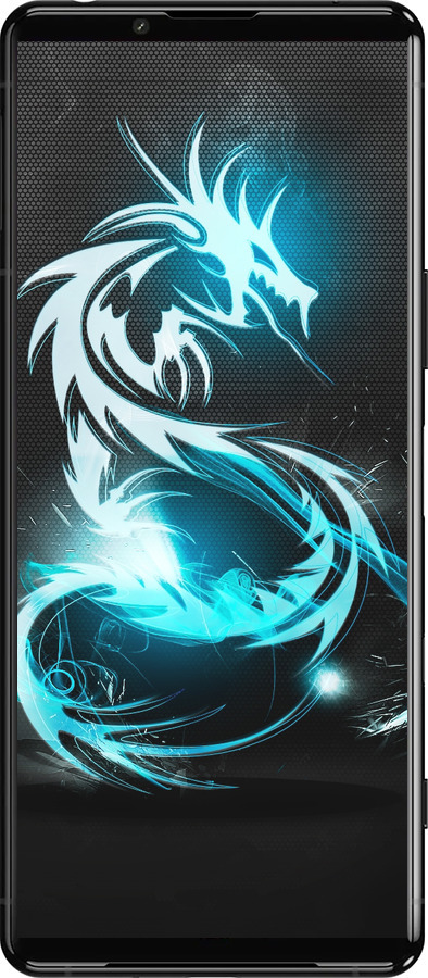 Силиконовый чехол Бело-голубой огненный дракон для Sony Xperia 5 III - 113u-2580 изображение 