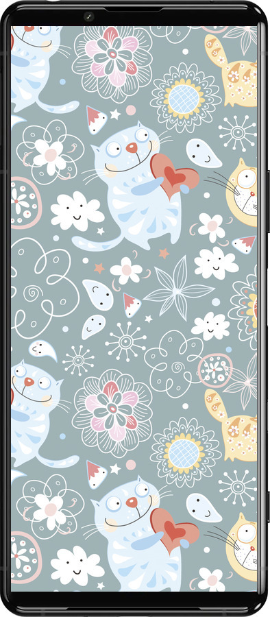 Силиконовый чехол Котята v3 для Sony Xperia 5 III - 1223u-2580 изображение 