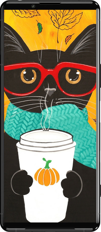 Силиконовый чехол Осенний кот для Sony Xperia 5 III - 4026u-2580 изображение 