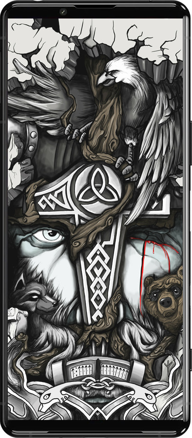 Силіконовий чехол Тату Вікінг для Sony Xperia 5 III - 4098u-2580 изображение 