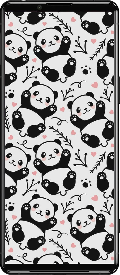 Силиконовый чехол Панды для Sony Xperia 5 III - 4318u-2580 изображение 