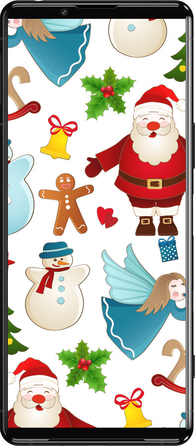 Силиконовый чехол Новогодний 1 для Sony Xperia 5 III - 4614u-2580 изображение 