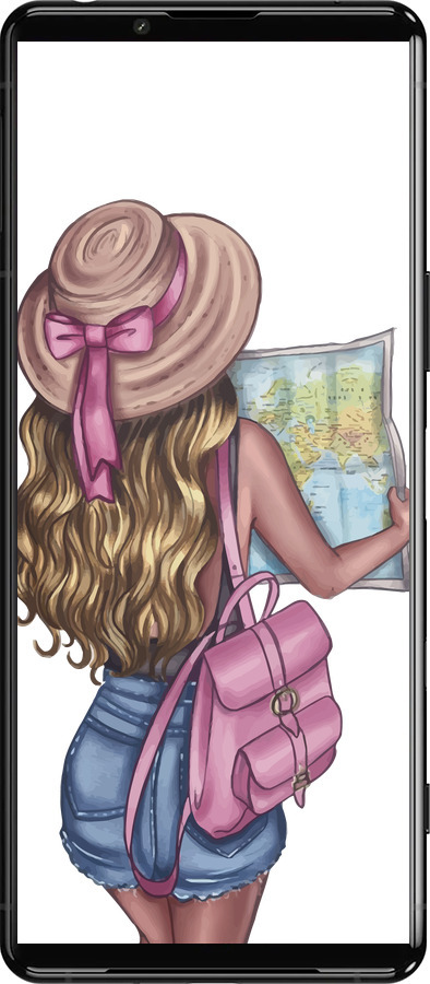 Силіконовий чехол Дівчина з картою для Sony Xperia 5 III - 4704u-2580 изображение 