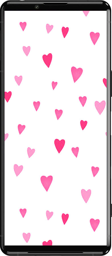 Силиконовый чехол Сердечки 2 для Sony Xperia 5 III - 4763u-2580 изображение 
