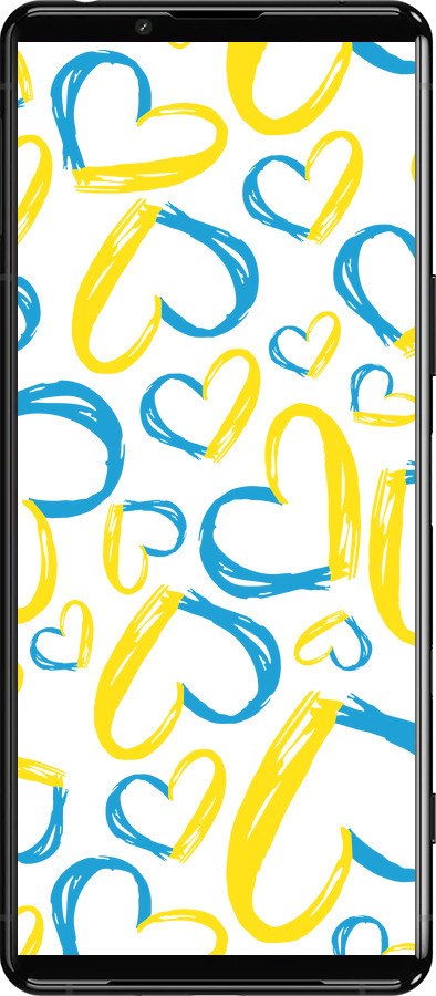 Силіконовий чехол Серця UA  для Sony Xperia 5 III - 5292u-2580 изображение 