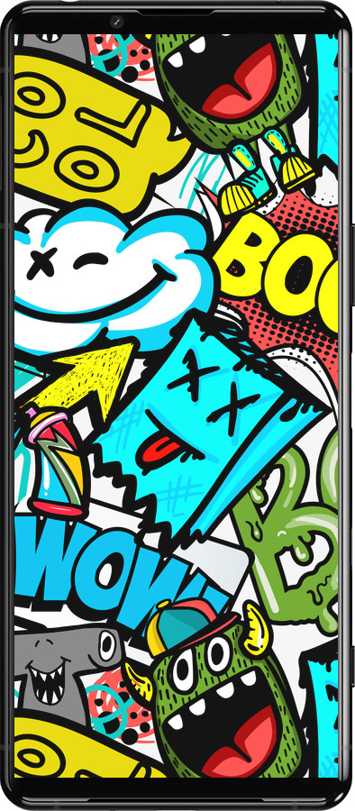 Силиконовый чехол Стикеры v4 для Sony Xperia 5 III - 5508u-2580 изображение 