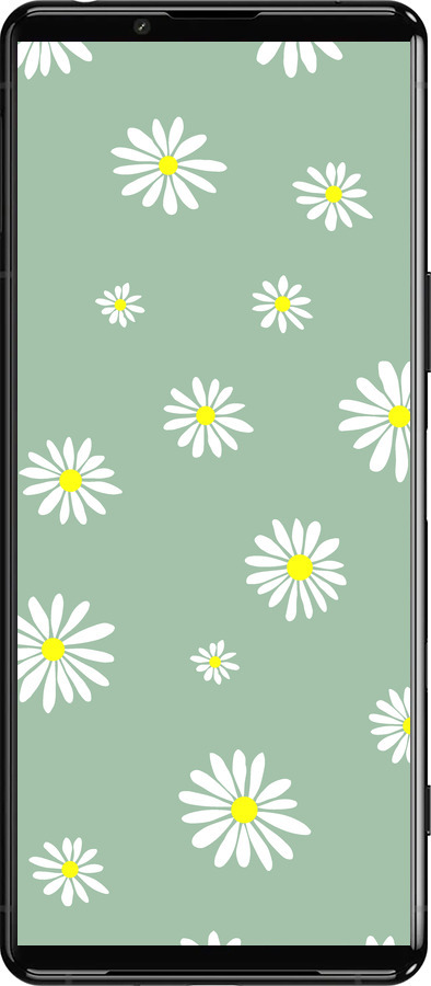 Силиконовый чехол Ромашки v4 для Sony Xperia 5 III - 5603u-2580 изображение 