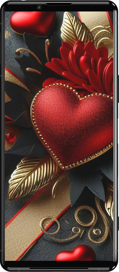 Силиконовый чехол Сердечки v2 для Sony Xperia 5 III - 5832u-2580 изображение 