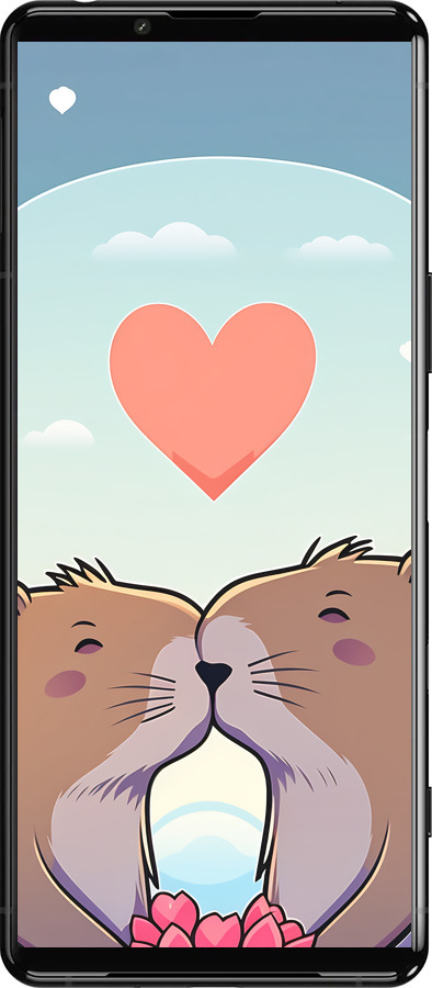 Силіконовий чехол Капібара кохання для Sony Xperia 5 III - 6027u-2580 изображение 