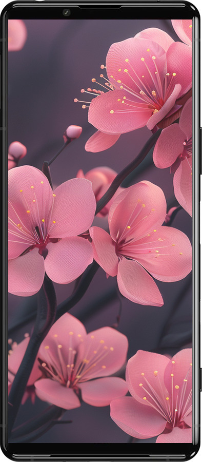 Силиконовый чехол Пурпурная сакура для Sony Xperia 5 III - 6075u-2580 изображение 