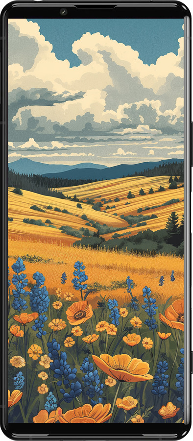 Силиконовый чехол Украинское поле для Sony Xperia 5 III - 6082u-2580 изображение 