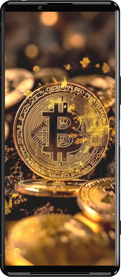 Силіконовий чехол Золота лихоманка біткойна для Sony Xperia 5 III - 6089u-2580 изображение 