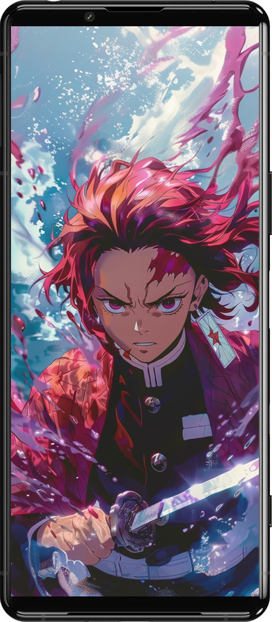 Силиконовый чехол Танджиро Камадо: Клинок рассекающий демонов для Sony Xperia 5 III - 6111u-2580 изображение 