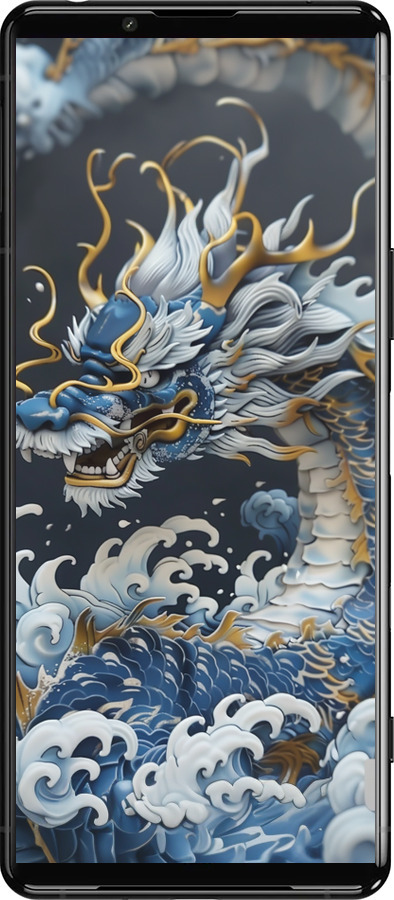 Силиконовый чехол Водяной дракон для Sony Xperia 5 III - 6113u-2580 изображение 