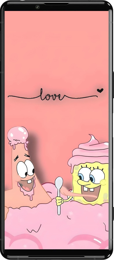 Силиконовый чехол Спанч Боб для Sony Xperia 5 III - 6282u-2580 изображение 