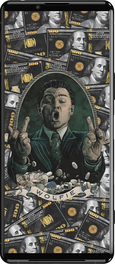 Силиконовый чехол Волк с валл стрит для Sony Xperia 5 III - 6287u-2580 изображение 