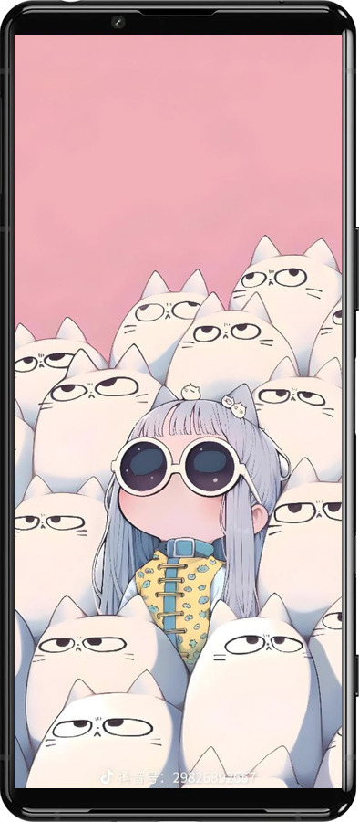 Силиконовый чехол Малышка с котами для Sony Xperia 5 III - 6295u-2580 изображение 