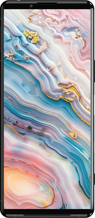 Силиконовый чехол Мрамор красивый для Sony Xperia 5 III - 6376u-2580 изображение 