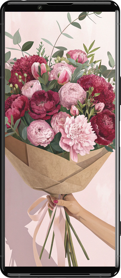 Силиконовый чехол Пионы 1 для Sony Xperia 5 III - 6705u-2580 изображение 