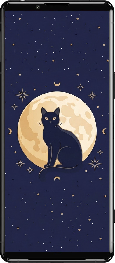 Силіконовий чехол Cute Cat Celestial/Witchy для Sony Xperia 5 III - 6787u-2580 изображение 