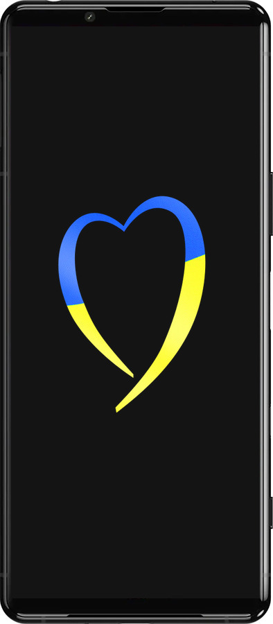 Силиконовый чехол Жёлто-голубое сердце для Sony Xperia 5 III - 885u-2580 изображение 