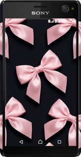 3D пластиковый глянцевый чехол Coquette Ribbons Dark Coquette для Sony Xperia C4 E5333 - 6767c-295 изображение 